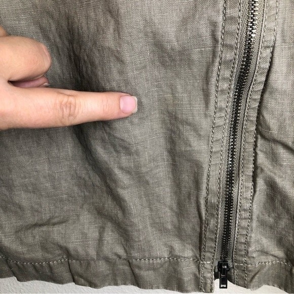 Eileen Fisher Organic Linen Moto Jacket Zip Up XL - Picture 10 of 10